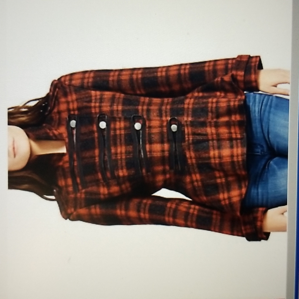 William Rast Plaid Cadet Military Jacket / Size S